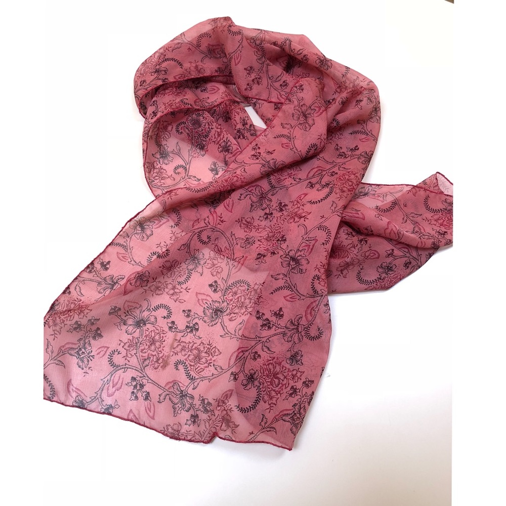 Elizabeth Gillett Floral-print Silk Scarf